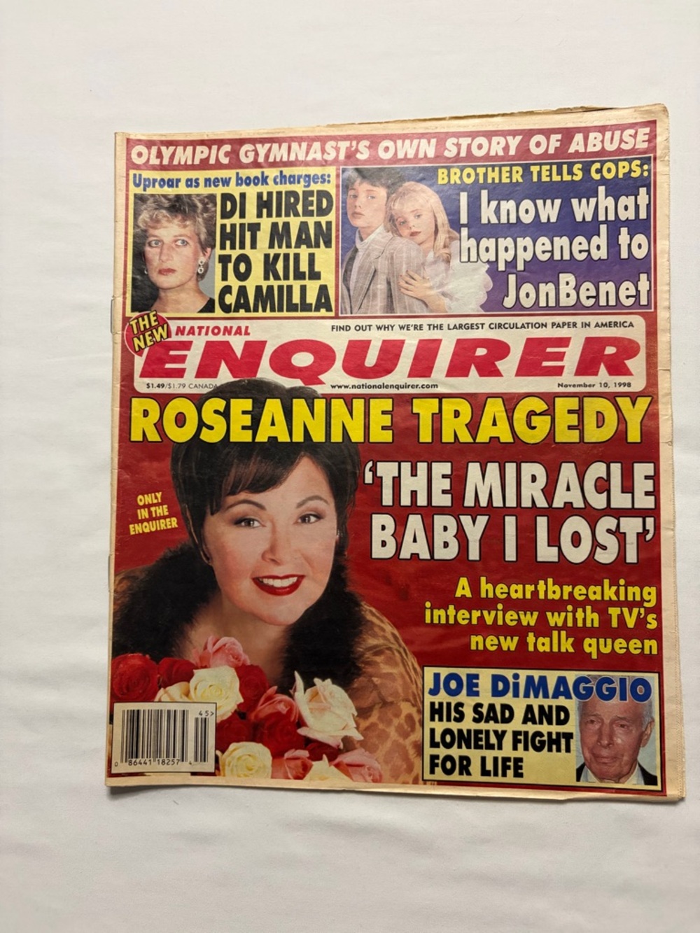 The National Enquirer Nov 16, 1998 Gymnast’s, Pricess Di, JonBenet, & More Issue